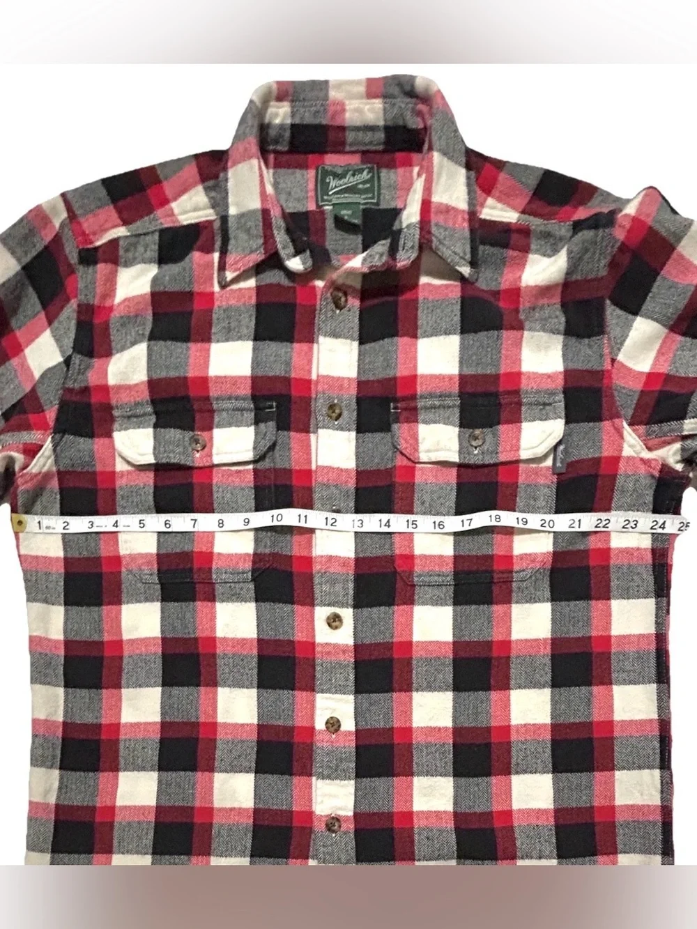 VTG Woolrich Men’s Classic Flannel Buffalo Plaid 100% Cotton Shirt L - Picture 9 of 11